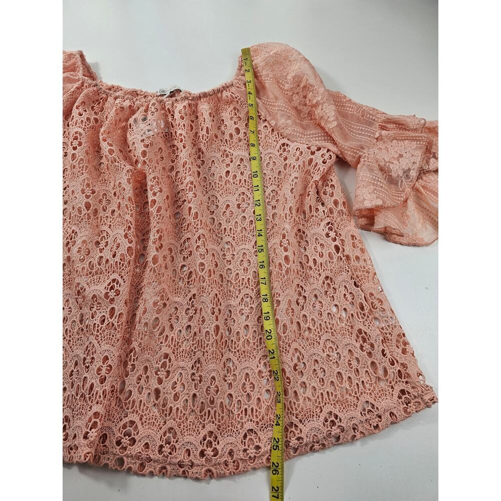 Nwt cato plus size 18 / 20 pink open lace tunic see through layering teacher top - Picture 9 of 9